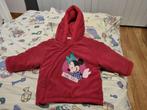 Donker roze winterjasje Minnie Mouse met rits (maat 80), Disney, Taille 80, Comme neuf, Enlèvement
