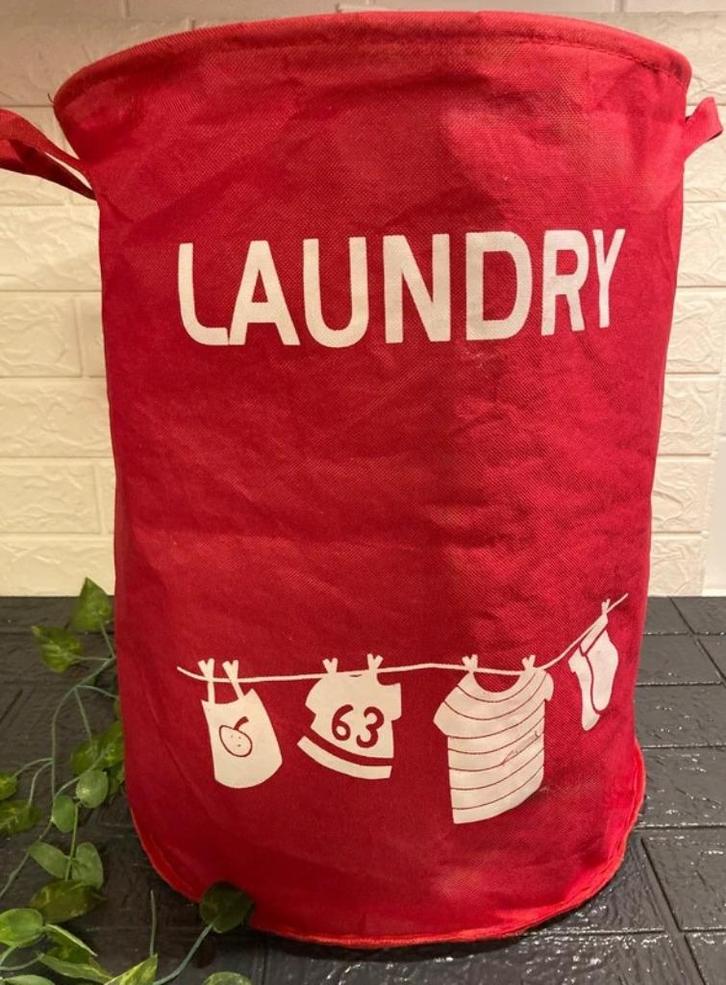 Wasmand -rood met handgrepen -45x35cm, Huis en Inrichting, Badkamer | Badtextiel en Accessoires, Zo goed als nieuw, Overige typen
