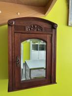 Artdeco medicijnkastje met spiegel en slot, Ophalen, Rechthoekig, Minder dan 50 cm, Minder dan 100 cm