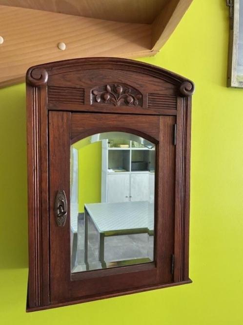 Artdeco medicijnkastje met spiegel en slot, Antiek en Kunst, Antiek | Spiegels, Minder dan 50 cm, Minder dan 100 cm, Rechthoekig