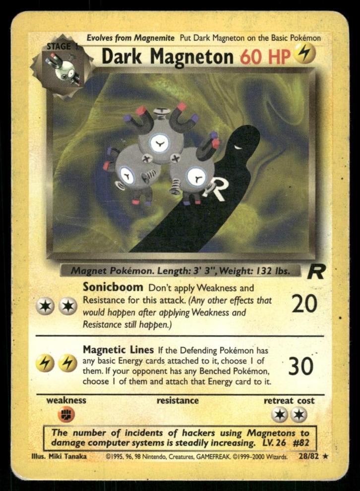 Dark Magneton 28/82 - Team Rocket (NM), Hobby en Vrije tijd, Verzamelkaartspellen | Pokémon, Gebruikt, Verzenden