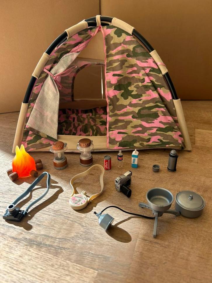 Bratz Adventure Girlz roze camping tent en accessoires, Kinderen en Baby's, Speelgoed | Overig, Zo goed als nieuw, Ophalen of Verzenden