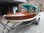 Mahoniehouten oldtimer speedboot met Trailer inclusief, Watersport en Boten, Speedboten, Ophalen, Gebruikt, Binnenboordmotor, Minder dan 70 pk