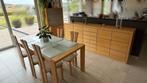 volledige eetplaats (tafel, stoelen, dressoir, vitrine), Huis en Inrichting, Ophalen, Gebruikt, Modern, 6 tot 8 stoelen