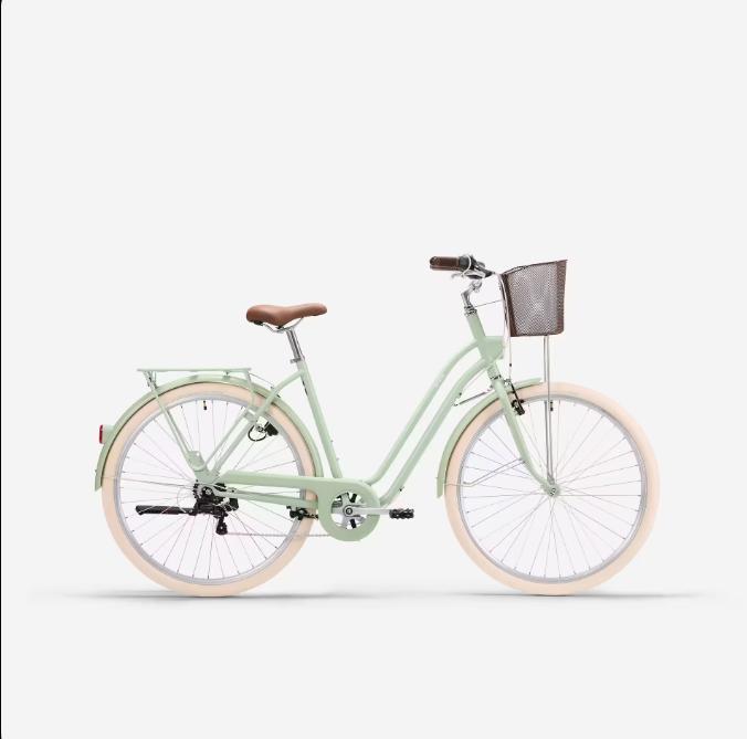 ELOPS Stadsfiets 520 laag frame amandelgroen, Fietsen en Brommers, Fietsen | Dames | Damesfietsen, Nieuw, Overige merken, Versnellingen