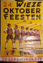 Affiche oktoberfeesten wieze 1979, Verzamelen, Biermerken, Ophalen of Verzenden, Zo goed als nieuw, Reclamebord, Plaat of Schild