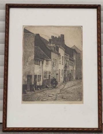 Gravure impasse a chatre signe olivier duchateau beschikbaar voor biedingen