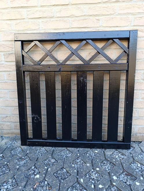 Portillon - barrière en bois - porte de jardin 2x, Tuin en Terras, Tuinpoorten, Zo goed als nieuw, Hout, Minder dan 100 cm, Minder dan 100 cm