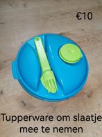 Tupperware pot om slaatjes mee te nemen, Ophalen of Verzenden, Gebruikt, Blauw, Overige typen