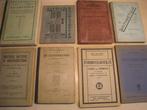 8 antieke schoolboeken : bouwkunde, meetkunde, natuurkunde, Ophalen