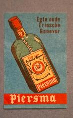 Piersma Friesche genever. Luciferetiket, Verzamelen, Ophalen of Verzenden