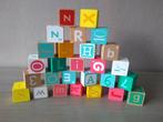 ☼ Lot houten blokken letters en cijfers, Ophalen of Verzenden, Gebruikt