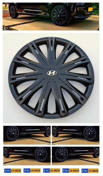 Wieldoppen HYUNDAI | Zwart 🔥 | ✔️ 13, 14, 15, 16 Inch beschikbaar voor biedingen