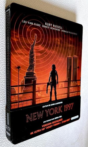 ESCAPE FROM NEW YORK (RARE) 4K UHD "STEELBOOK" - 3 BLURAY / beschikbaar voor biedingen