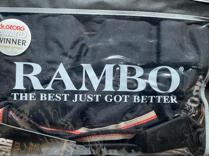 Rambo Optimo outdoor deken maat 6’6-145 zwart - Nieuw, Dieren en Toebehoren, Paarden en Pony's | Dekens en Dekjes, Nieuw, Deken
