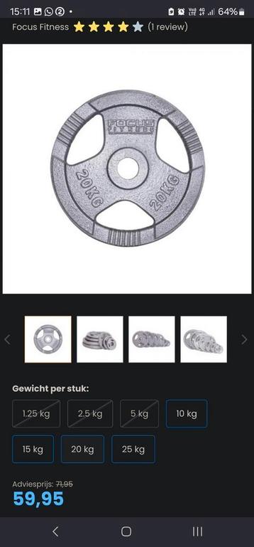 Halterstang met halters beschikbaar voor biedingen