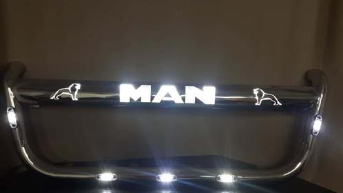 Nieuwe RVS frontbeugel voor MAN met logo en verlichting, Auto-onderdelen, Vrachtwagen-onderdelen, MAN, Ophanging en Onderstel