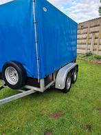 Aanhangwagen dubbelasser met huif, Auto diversen, Aanhangers en Bagagewagens, Ophalen