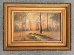 Antiek Schilderij op paneel, E. Vernin, Landschap, Ophalen of Verzenden
