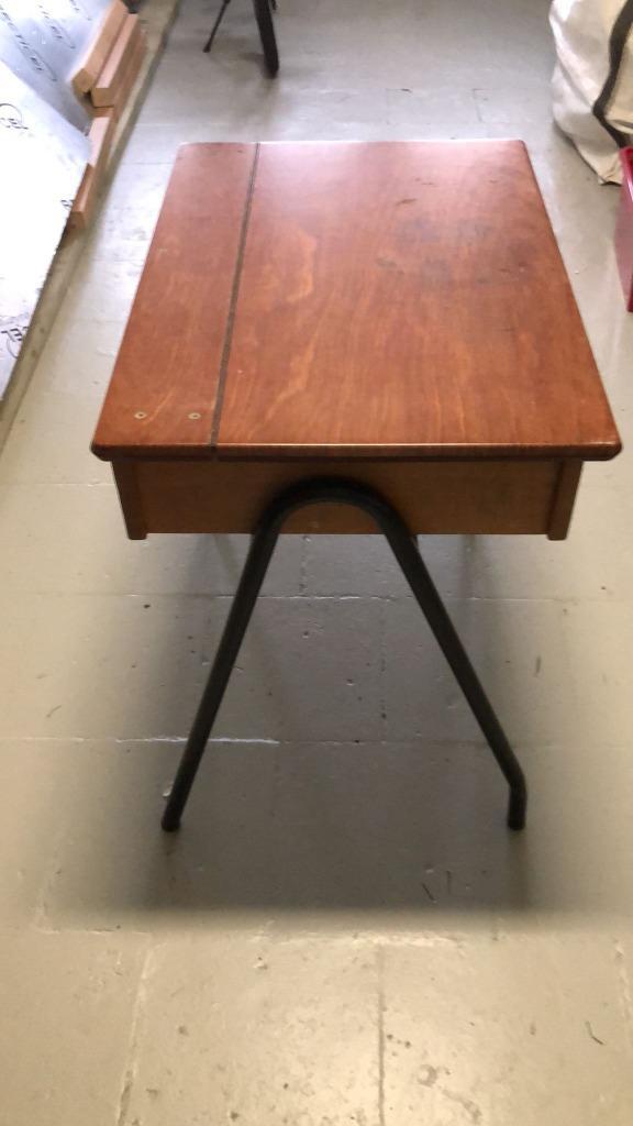 2 x Authentieke lessenaar / schoolbank, Antiek en Kunst, Antiek | Meubels | Tafels, Ophalen