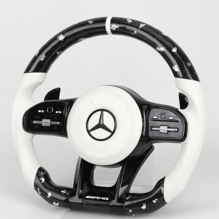 Mercedes stuur forged carbon AMG wit, Auto-onderdelen, Besturing, Alfa Romeo, Mercedes-Benz, Nieuw, Ophalen of Verzenden