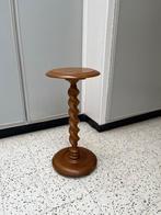 Vintage rond tafeltje, Huis en Inrichting, Tafels | Bijzettafels, Gebruikt, Rond, Hout, Ophalen