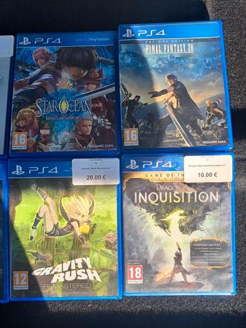Verschillende PlayStation 4-games. Verkoop per stuk. Niet ve beschikbaar voor biedingen