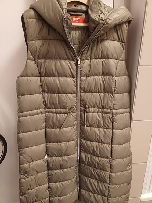 Lange bodywarmer met kap  "ESPRIT" New York collectie, Kleding | Dames, Bodywarmers, Nieuw, Maat 42/44 (L), Grijs, Verzenden
