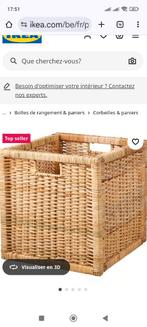 Panier et boites osier pour armoire KALLAX, 25 à 50 cm, Moins de 100 cm, Comme neuf, Enlèvement