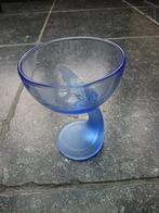 6 blauwe Italiaanse ijscoupes - Ideaal geschenk, Ophalen, Glas of Glazen, Gebruikt, Glas