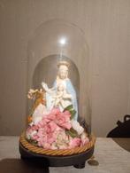 Stolpen in glas met heiligenbeelden , 4 stuks., Ophalen, Zo goed als nieuw