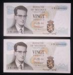 belgie 2 x 20 frank model 1964 atomium d'haese opeenvolgend, Ophalen of Verzenden, Setje