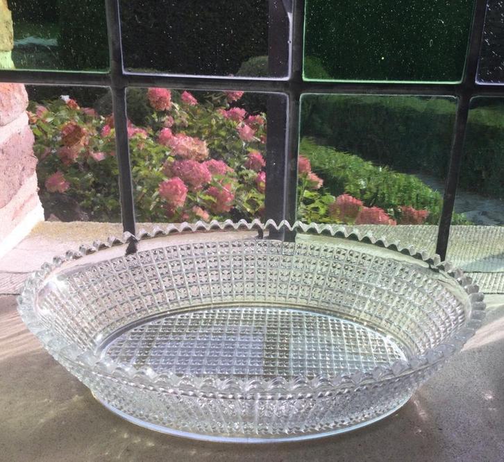Ovale Schaal Val Saint Lambert model Hambourg, Antiek en Kunst, Antiek | Glaswerk en Kristal, Ophalen