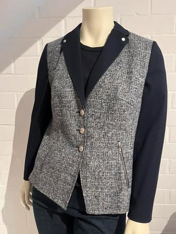 #Basler Blazer Blauw/Grijs-casual chic-maat 44 beschikbaar voor biedingen