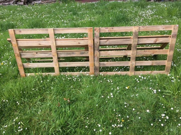 Houten hekwerk / houten afsluiting afmeting 80 cm op 120 cm, Tuin en Terras, Tuinschermen, Zo goed als nieuw, Hout, 100 tot 150 cm