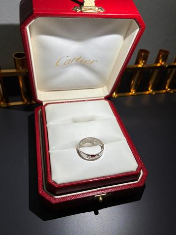 Prachtige Cartier Love ring in Platinum, maat 53. beschikbaar voor biedingen
