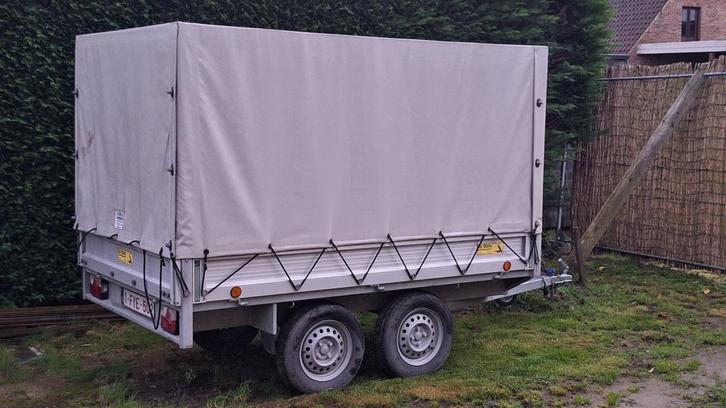 Aanhangwagen 750kg met huif, Auto diversen, Aanhangers en Bagagewagens, Zo goed als nieuw, Ophalen