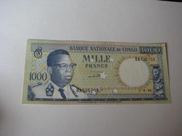 Billet Congo 1000 fr annulé-1964-TTB+, Envoi