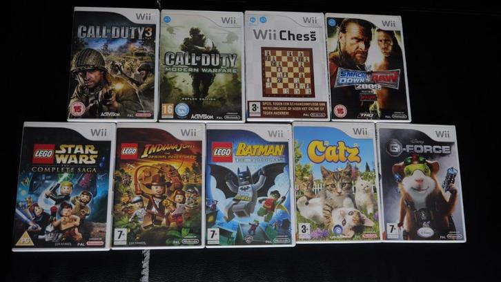 9 Nintendo Wii Games, Games en Spelcomputers, Games | Nintendo Wii, Gebruikt, Overige genres, Eén computer, Online, Ophalen