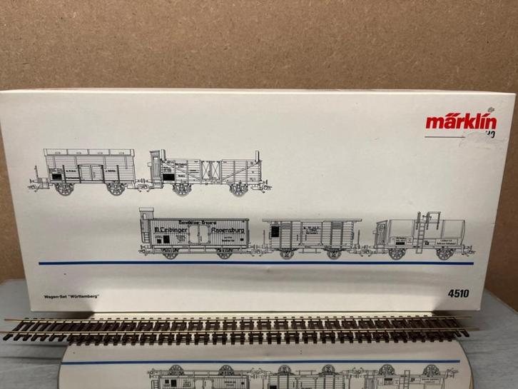 Set van 5 Marklin HO 4510 DR wagons, Hobby en Vrije tijd, Modeltreinen | H0, Zo goed als nieuw, Wagon, Gelijkstroom of Wisselstroom