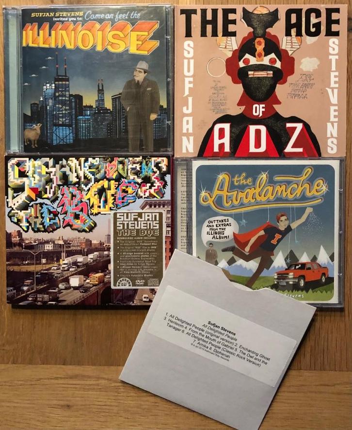 SUFJAN STEVENS - Verzameling van 5 albums (5CD & DVD), CD & DVD, CD | Pop, 2000 à nos jours, Enlèvement ou Envoi