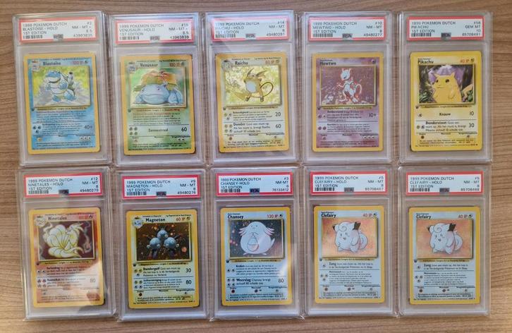 Pokemon PSA 1st edition Dutch 1ste editie Nederlands NL, Hobby & Loisirs créatifs, Jeux de cartes à collectionner | Pokémon, Comme neuf