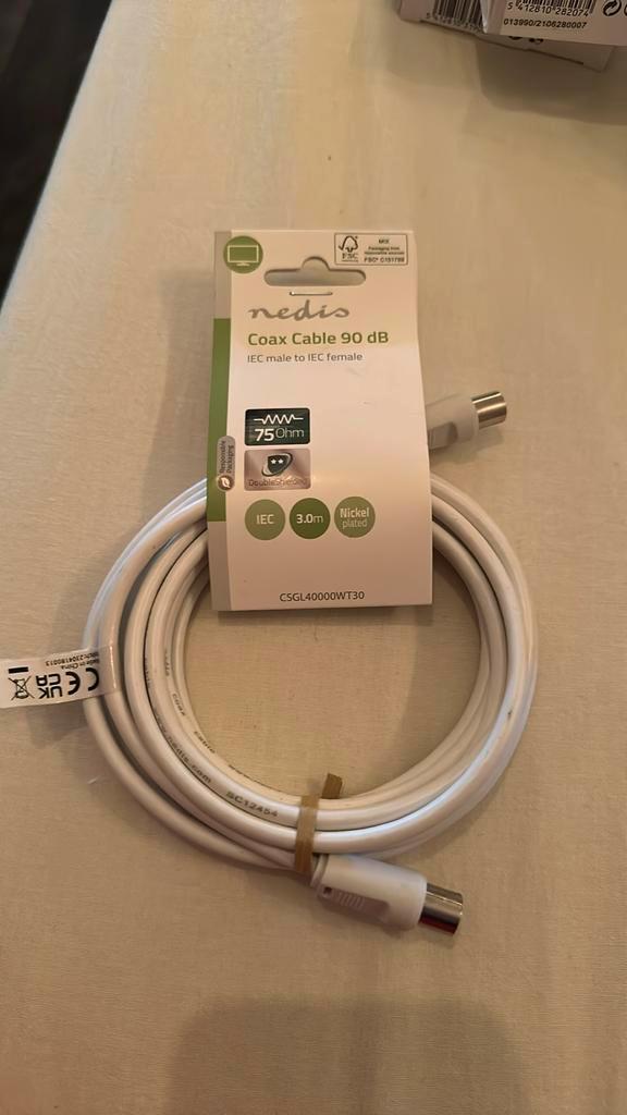 Nedis CSGL40000WT30, TV, Hi-fi & Vidéo, Câbles audio & Câbles de télévision, Neuf, Enlèvement ou Envoi