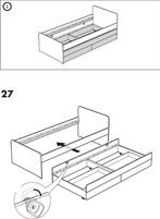 Ikea : Slakt lit structure tiroir 90x200cm blanc, Enlèvement, Blanc
