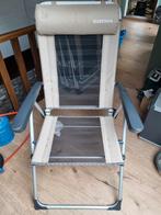 Set van 4 beige en grijze verstelbare stoelel, Caravans en Kamperen, Kampeermeubelen, Ophalen, Zo goed als nieuw, Campingstoel