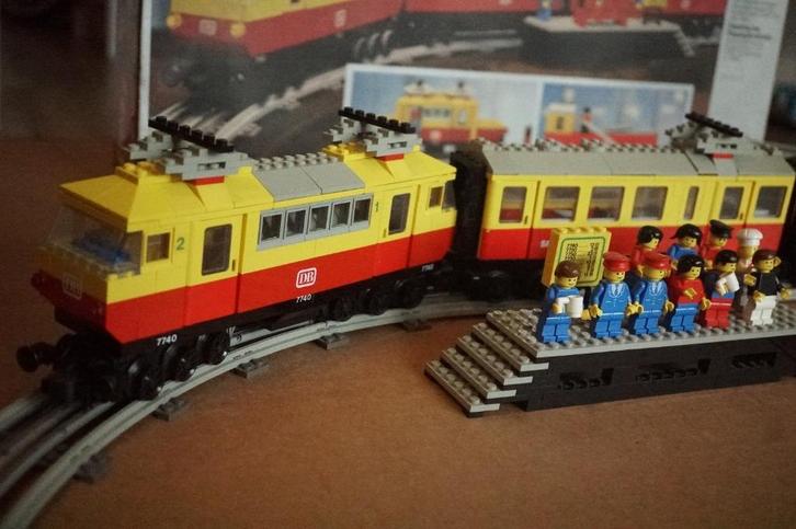 Vintage 12 volt Lego trein 7740 doos met inlays, Kinderen en Baby's, Speelgoed | Duplo en Lego, Gebruikt, Lego, Complete set, Verzenden