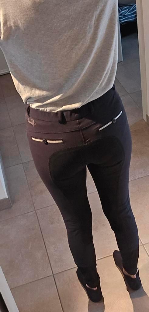 Zwarte rijbroek met kunstleren zitvlak 36/S, Dieren en Toebehoren, Paardrijkleding, Gebruikt, Dames, Onderkleding, Recreatie, Ophalen of Verzenden