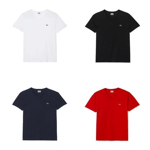Lacoste T-shirt V-Hals 6 kleuren S,M,L,XL,2XL,3XL Nieuw, Vêtements | Hommes, T-shirts, Neuf, Autres tailles, Autres couleurs, Envoi