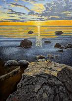 Groot schilderij "Zonsondergang aan zee", Verzenden