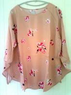 Blouse saumon à fleurs roses, Verzenden, Nieuw